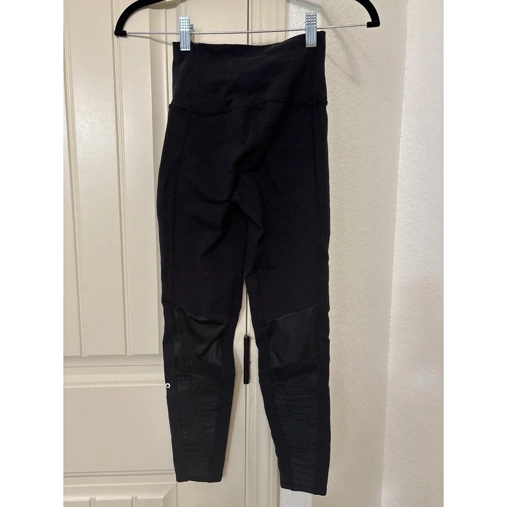 ALO‎ Alo Yoga Women's High-Rise Ankle Leggings Black XXS Nylon Stretch Yoga